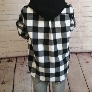 Chemise à carreaux avec capuche